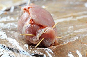 روش بستن ابتدا و انتهای مرغ